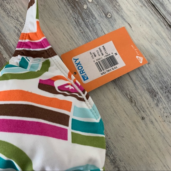 Roxy Love 70's retro halter bikini top - Picture 3 of 7